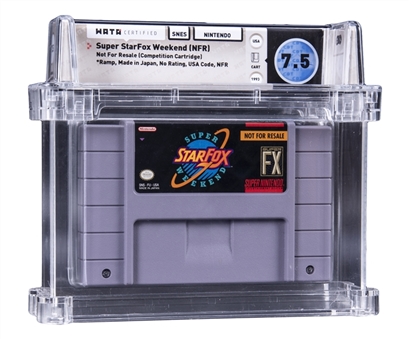 1993 SNES Super Nintendo (USA) "Super StarFox Weekend (NFR)" (Competition Cartridge) Video Game - WATA 7.5